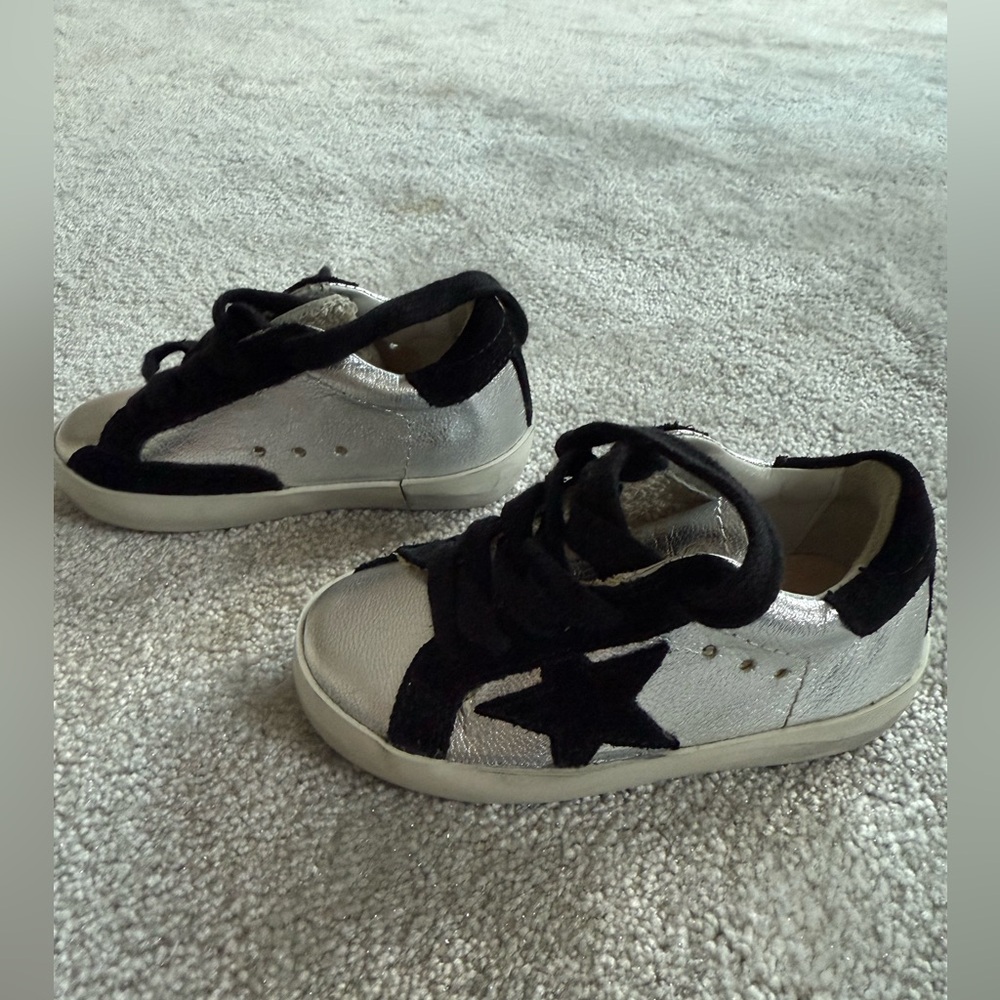 Golden Goose Silver and Black Baby Walkers